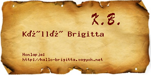 Kálló Brigitta névjegykártya