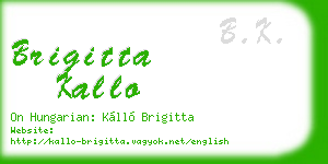 brigitta kallo business card