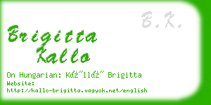 brigitta kallo business card